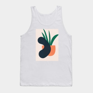 Potted Plant, Geometric Art, Mid Century Modern, Abstract Art Tank Top